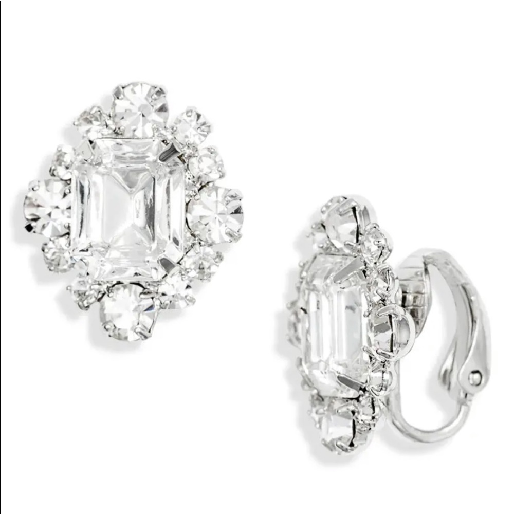 Fancy Crystal Square Clip-On Earrings
CRISTABELLE